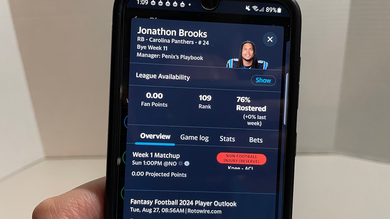 Как ПЕРЕВЕСТИ игрока в IR в приложении Yahoo Fantasy Football (ЛЕГКО)
