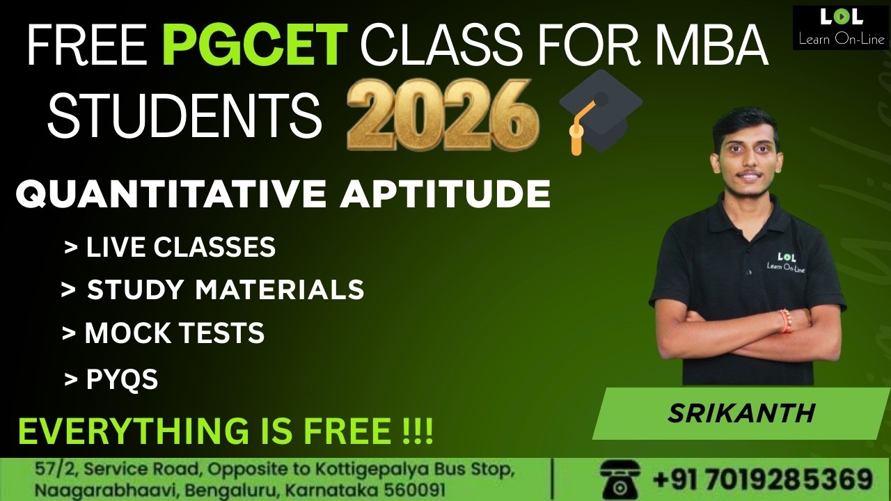 PGCET RATIOS-02 | Free PGCET Coaching in Kannada | Learn On-Line