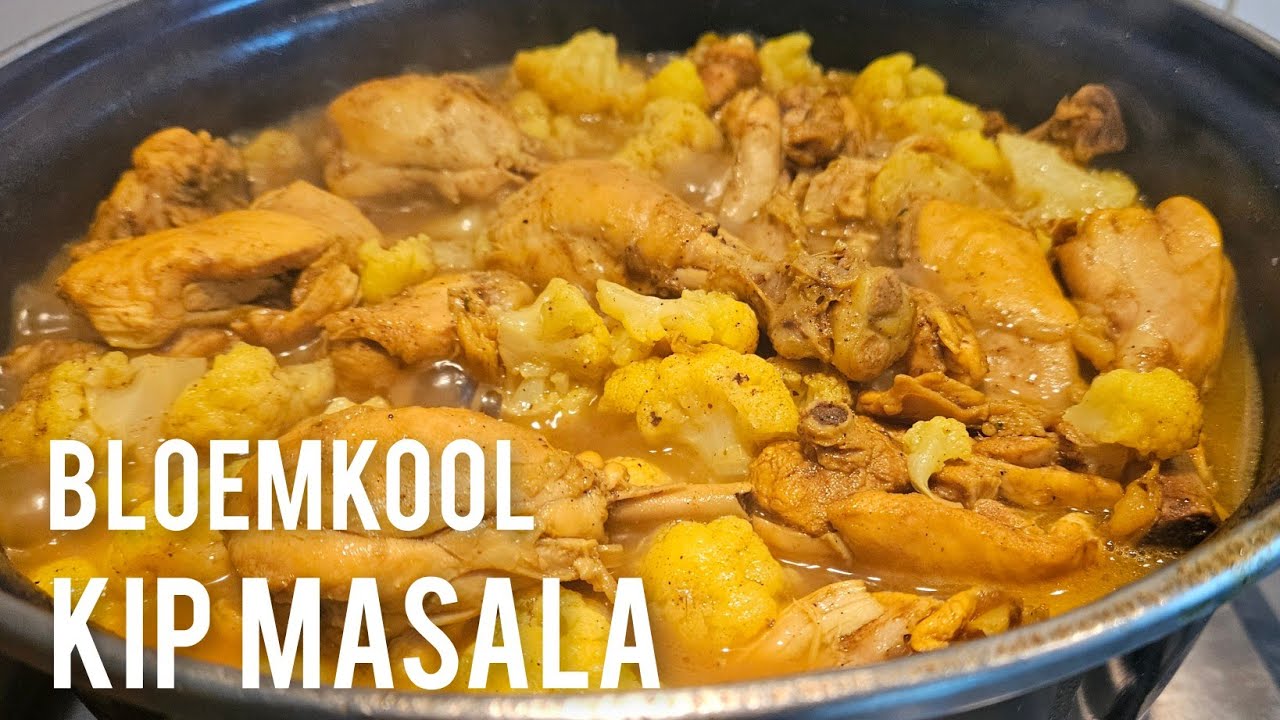 🇸🇷 Surinaamse Kip in masala kerrie met bloemkool|chicken in curry with cauliflower|