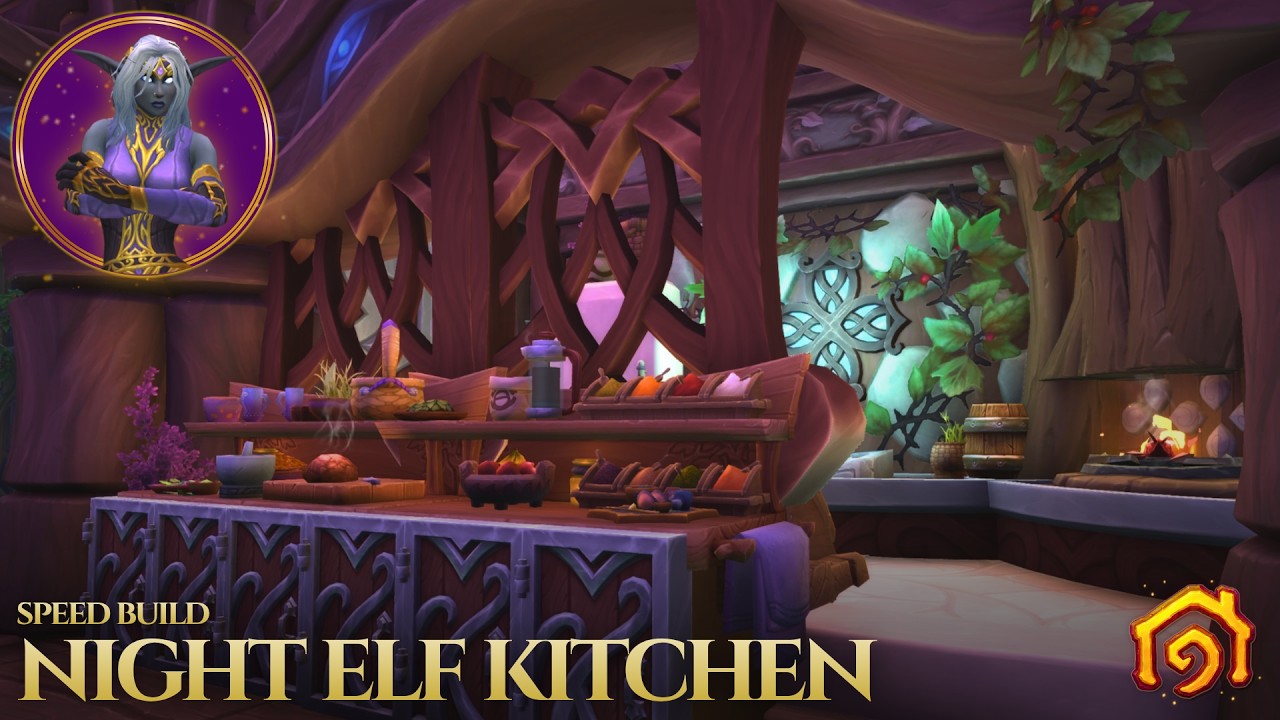 WoW housing | night elf kitchen | speedbuild
