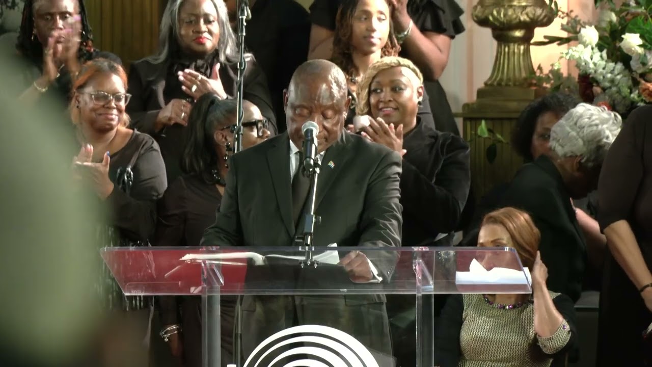 President Cyril Ramaphosa delivers tribute at the Homegoing Service for Rev. Jesse Jackson