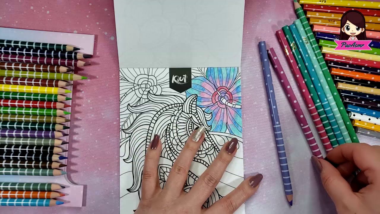 ASMR Español/Unboxing Colores Mystic Garden de Kiut, Colorea conmigo, susurros relajantes.