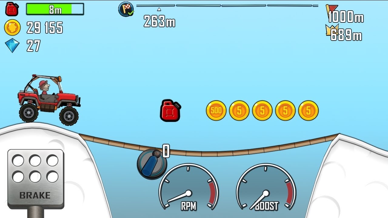 Hill Climb Racing Geme || Super Hill Climber Car high Jumping || 6000 Coin || #gaming #trending 