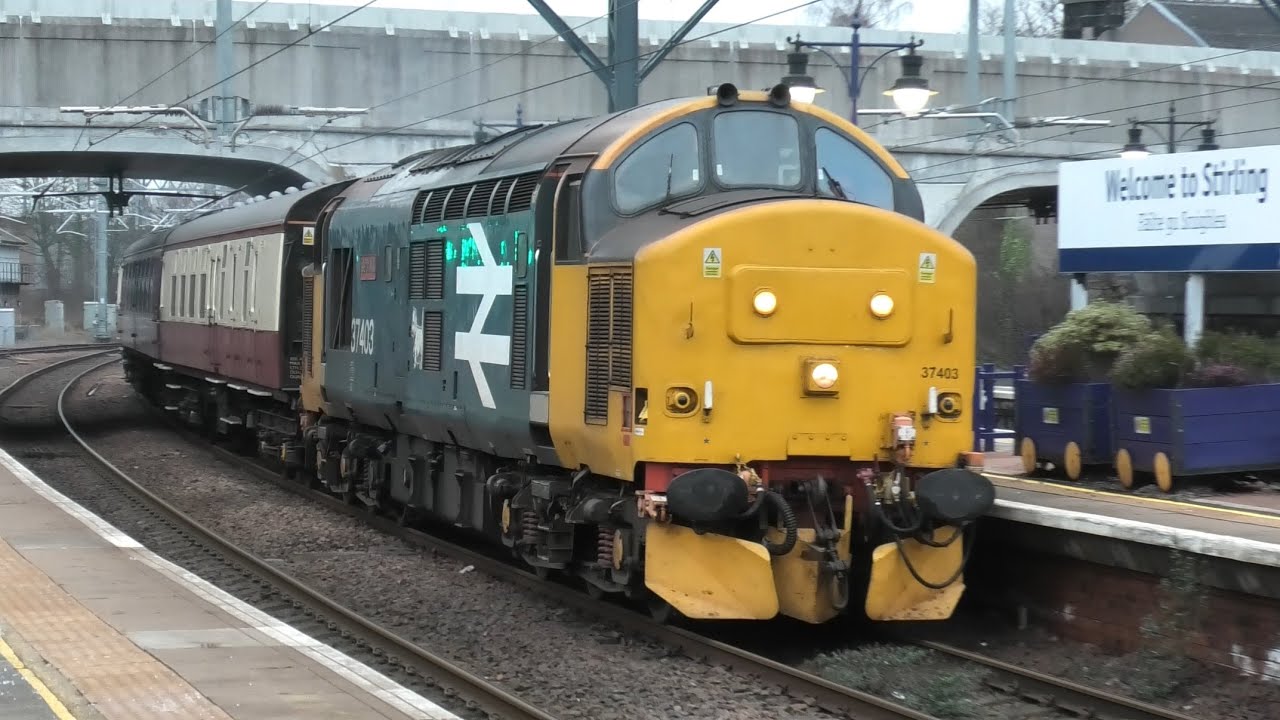 Fantastic Few Hours at Stirling Scotland 37403 3 Mk1 Coaches Crew Training February 11th 2025