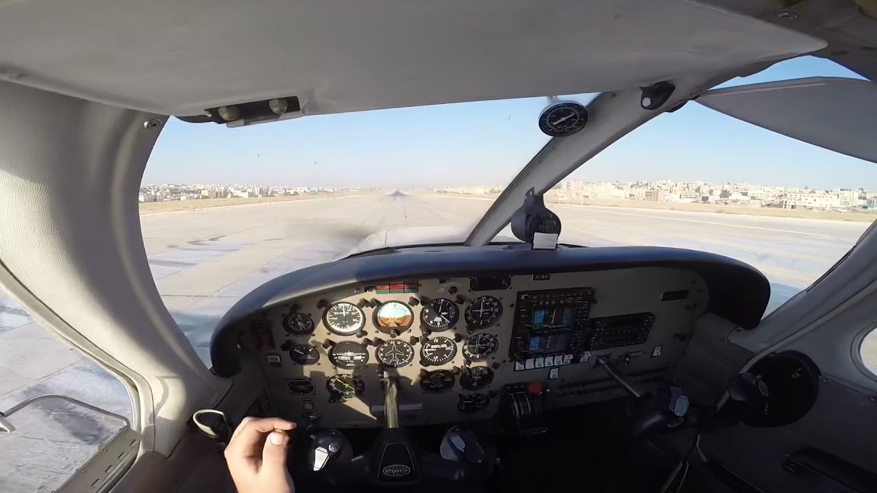 Solo flight in amman jordan and night landing in aqaba airport