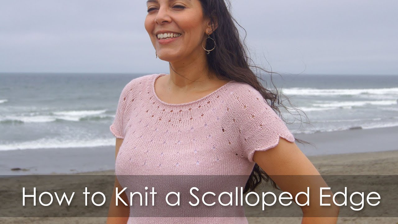 How to Knit a Scalloped Edge || German Short Rows || Knitting Video Tutorial