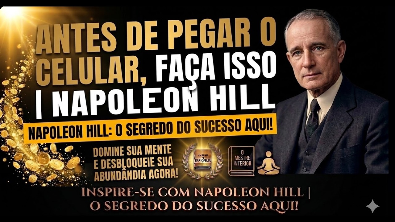 ANTES DE PEGAR O CELULAR, FAÇA ISSO | NAPOLEON HILL