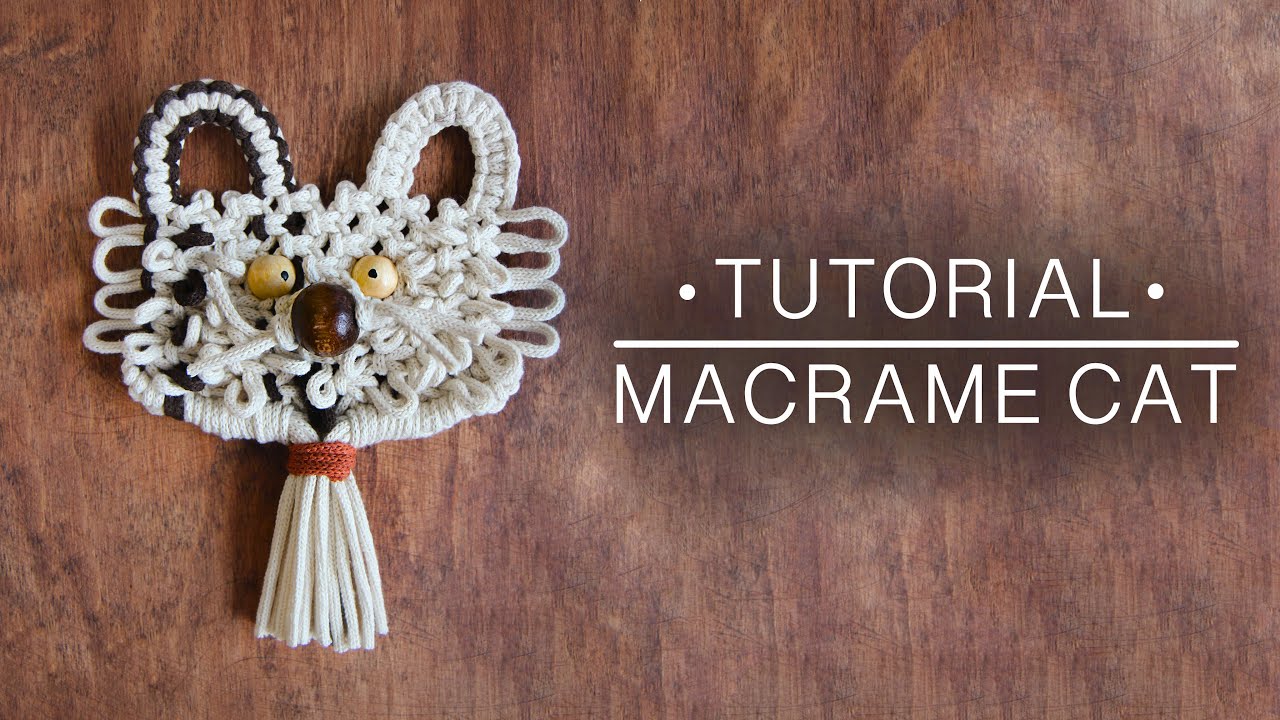 DIY Macrame Cat / kitten🐈 / Tutorial Wall Hanging