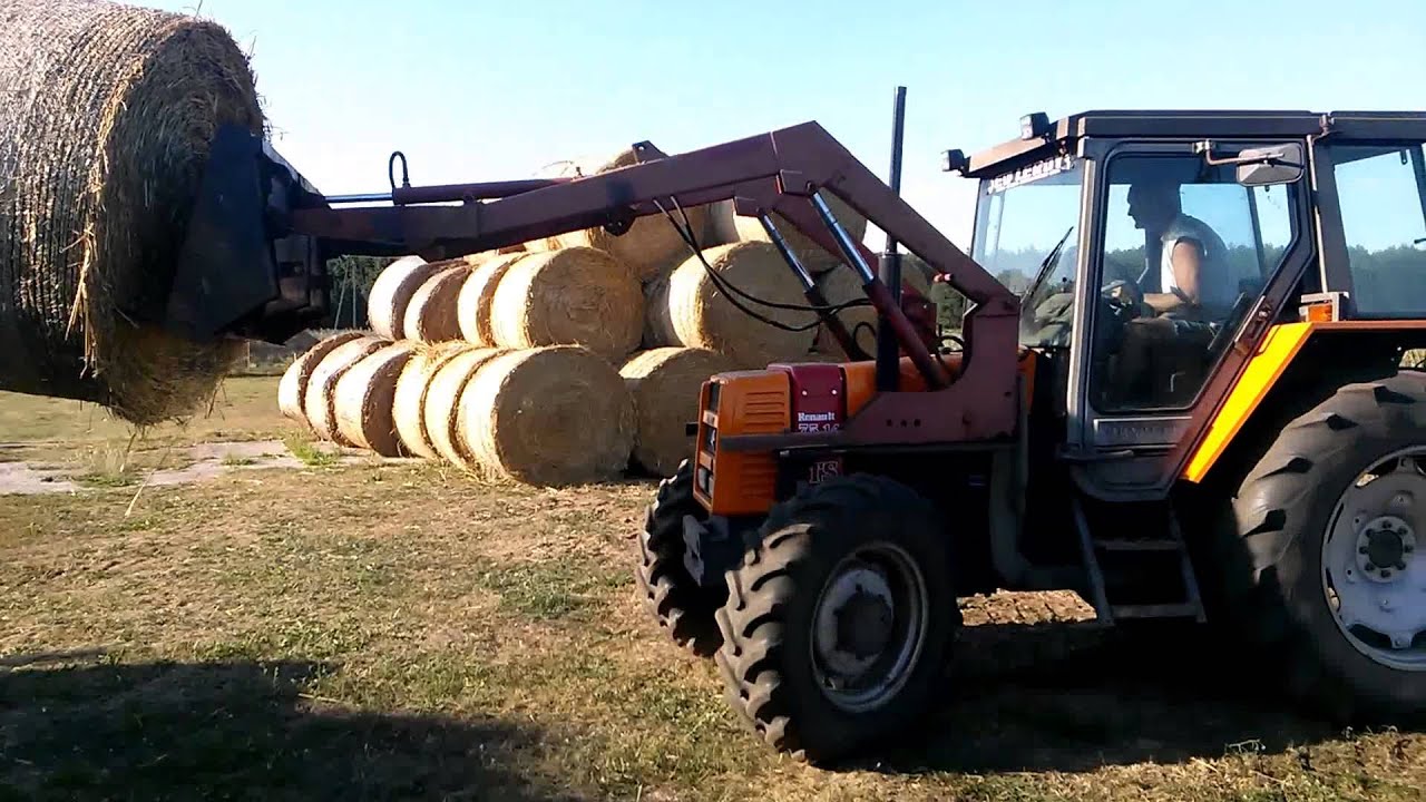Zbieranie słomy 2014 - Renault 75.14