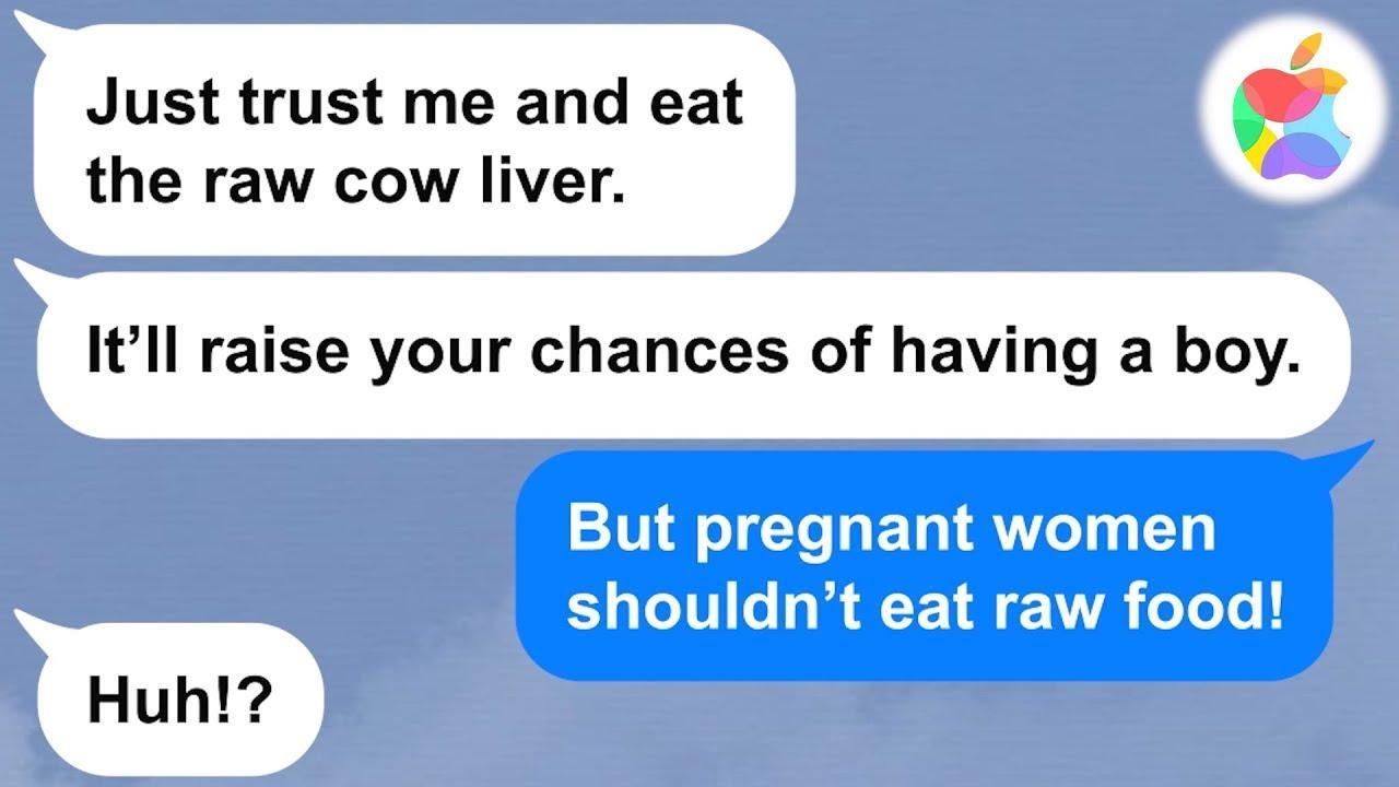 【Apple】Toxic MIL is forcing me to eat gross food cuz she thinks it will affect the baby's gender!