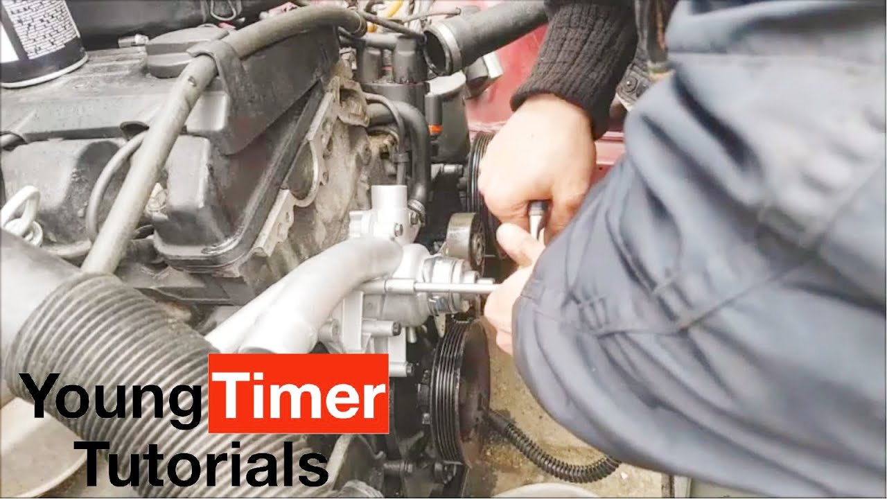 Mercedes Wasserpumpe, Waterpump M102 Tutorial W124 W201