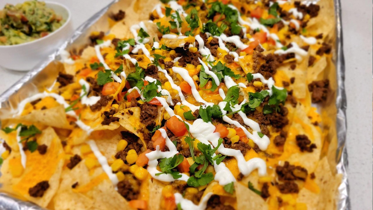 Homemade Nachos & Guacamole Recipe | Easy Loaded Nachos with Fresh Guac