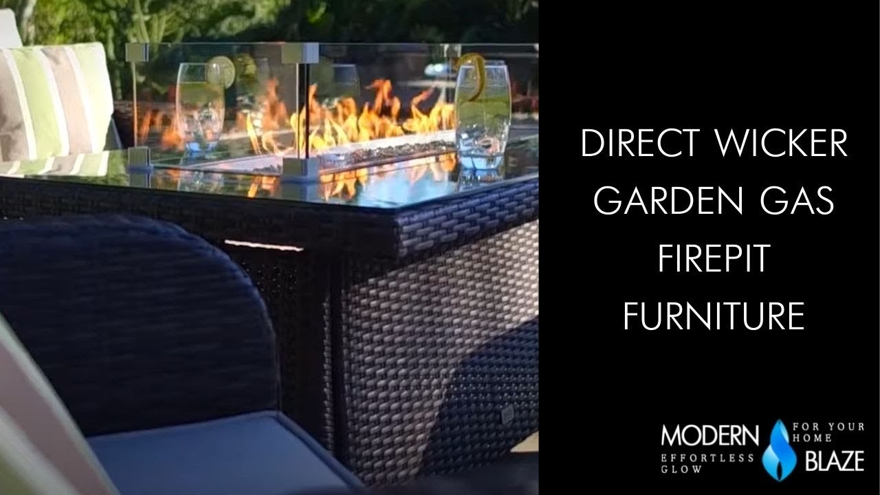 Direct Wicker Garden Gas Firepit Furniture