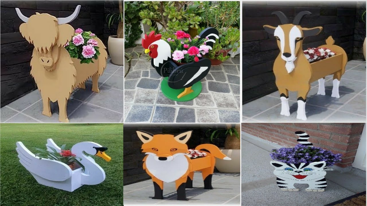 How to make Wooden Planter Vintage Animal Art//make money ideas.