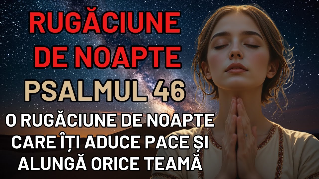 PSALMUL 46 – LINIȘTEȘTE-TE ȘI CUNOAȘTE CĂ EU SUNT DUMNEZEU | RUGĂCIUNE PUTERNICĂ DE NOAPTE