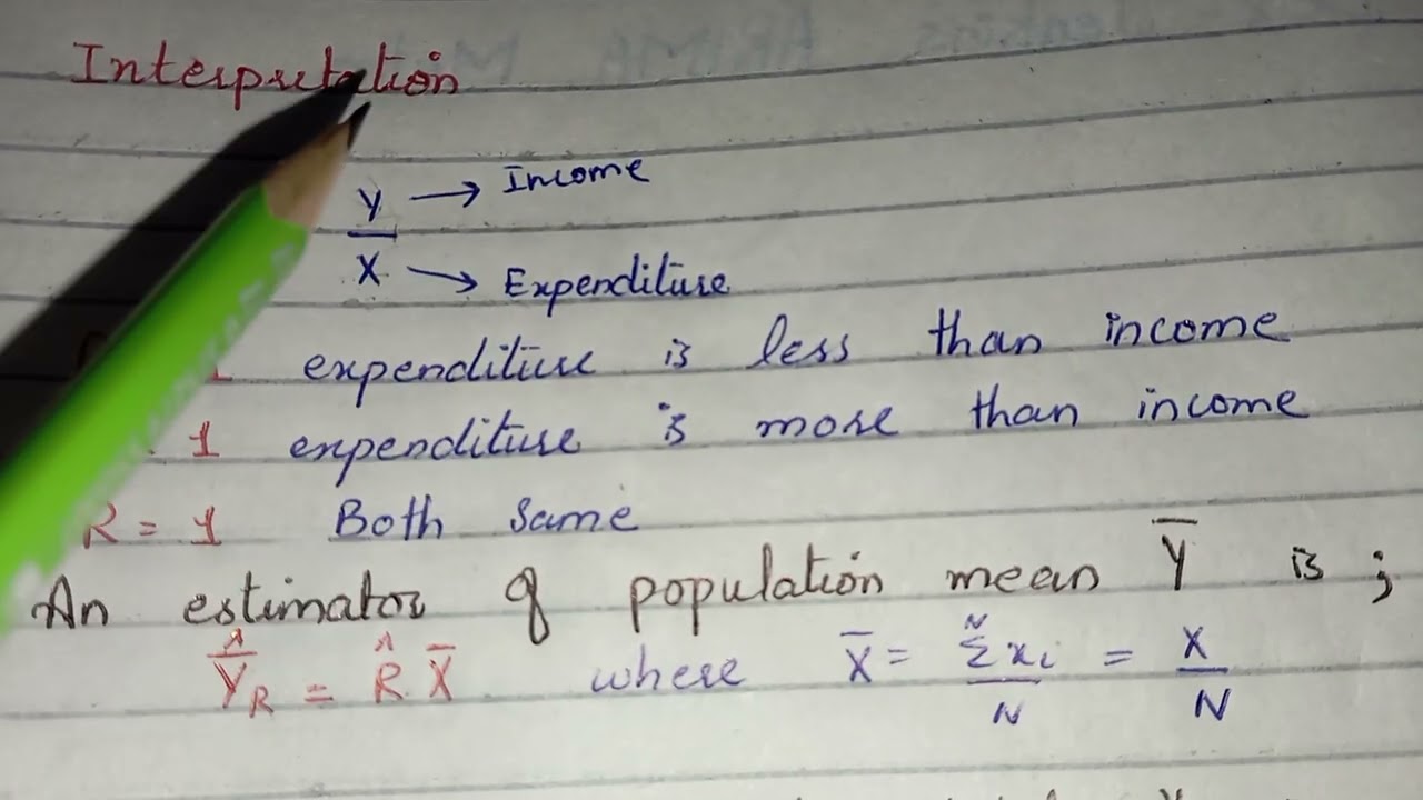Sampling distribution 2 Lecture 1 | Ratio Estimation