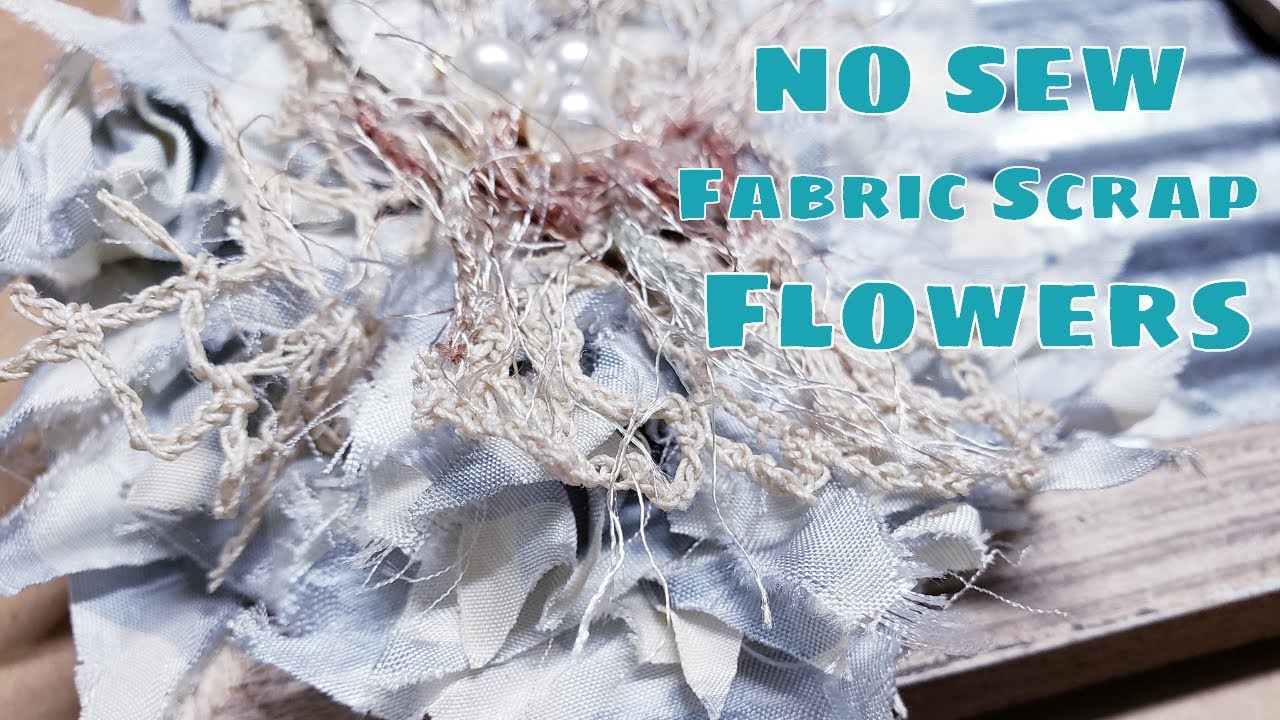 NO SEW Fabric Scrap Flowers