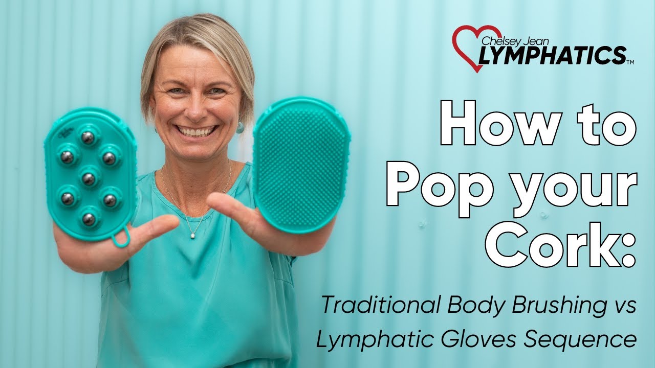 How to use your Lymphatic Gloves: Traditional Body Brushing vs Lymphatic Gloves Sequence.