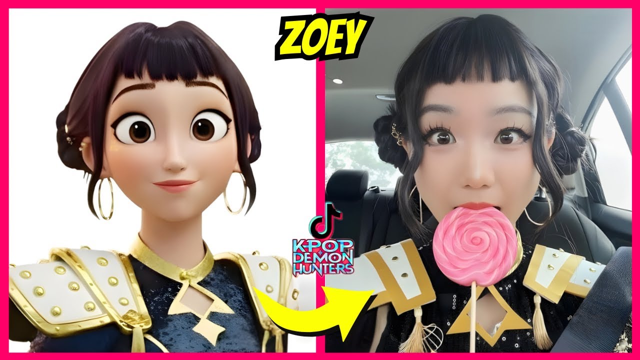 KPOP Demon Hunters in Real-Life TikTok Version ~ Guess Demon Hunters Characters & Songs By Voice