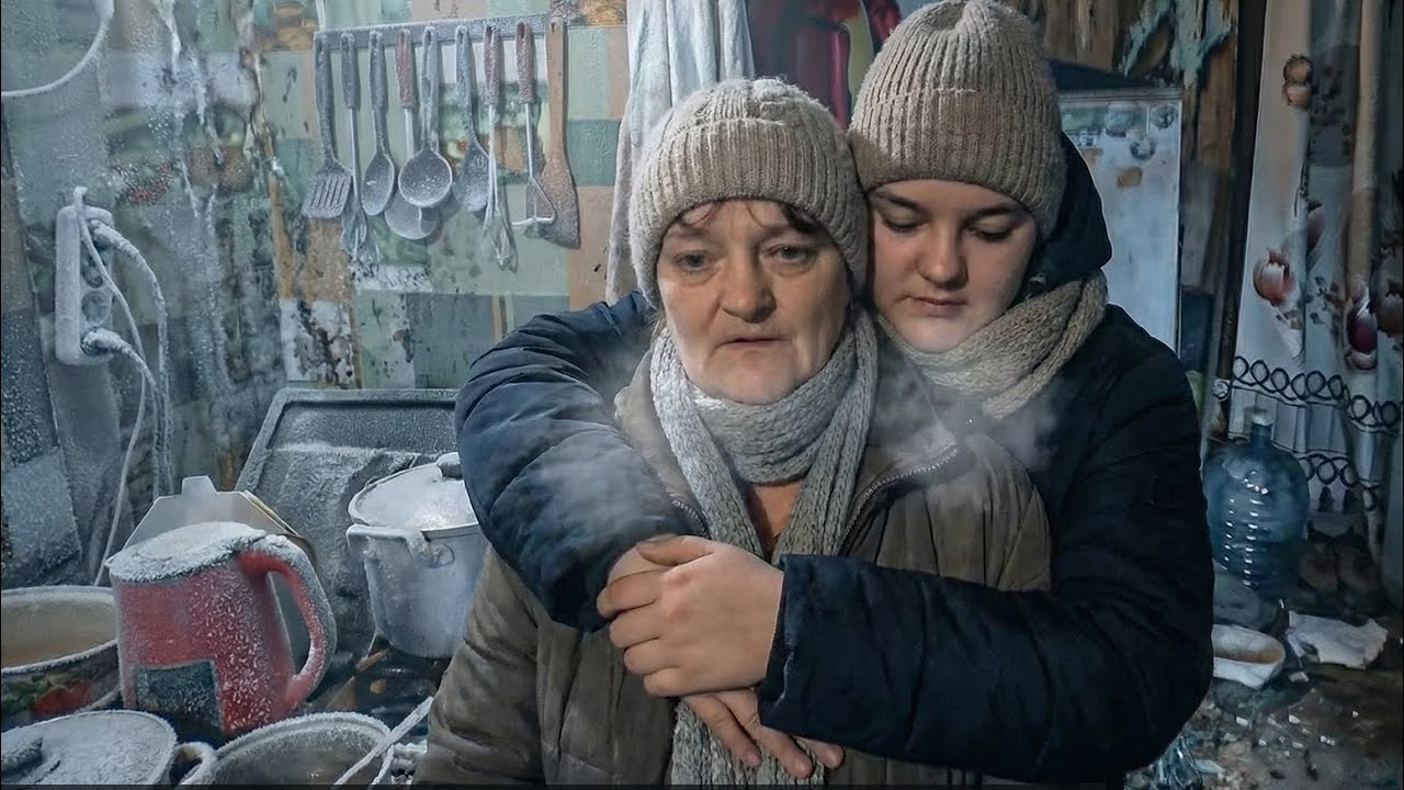 In Russia, people freeze in winter. Mom and daughter dream of firewood.