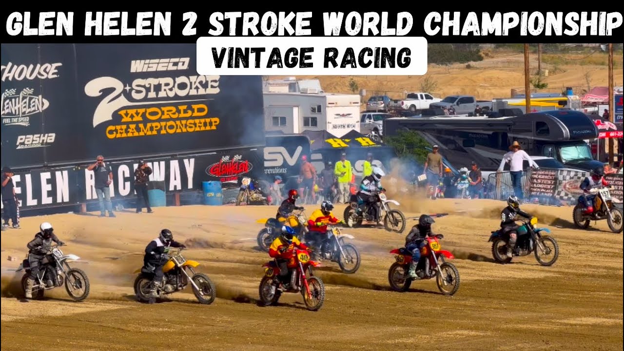 Vintage Shredding at the Glen Helen 2 Stroke World Championship! Maico, Honda Elsinore & More 