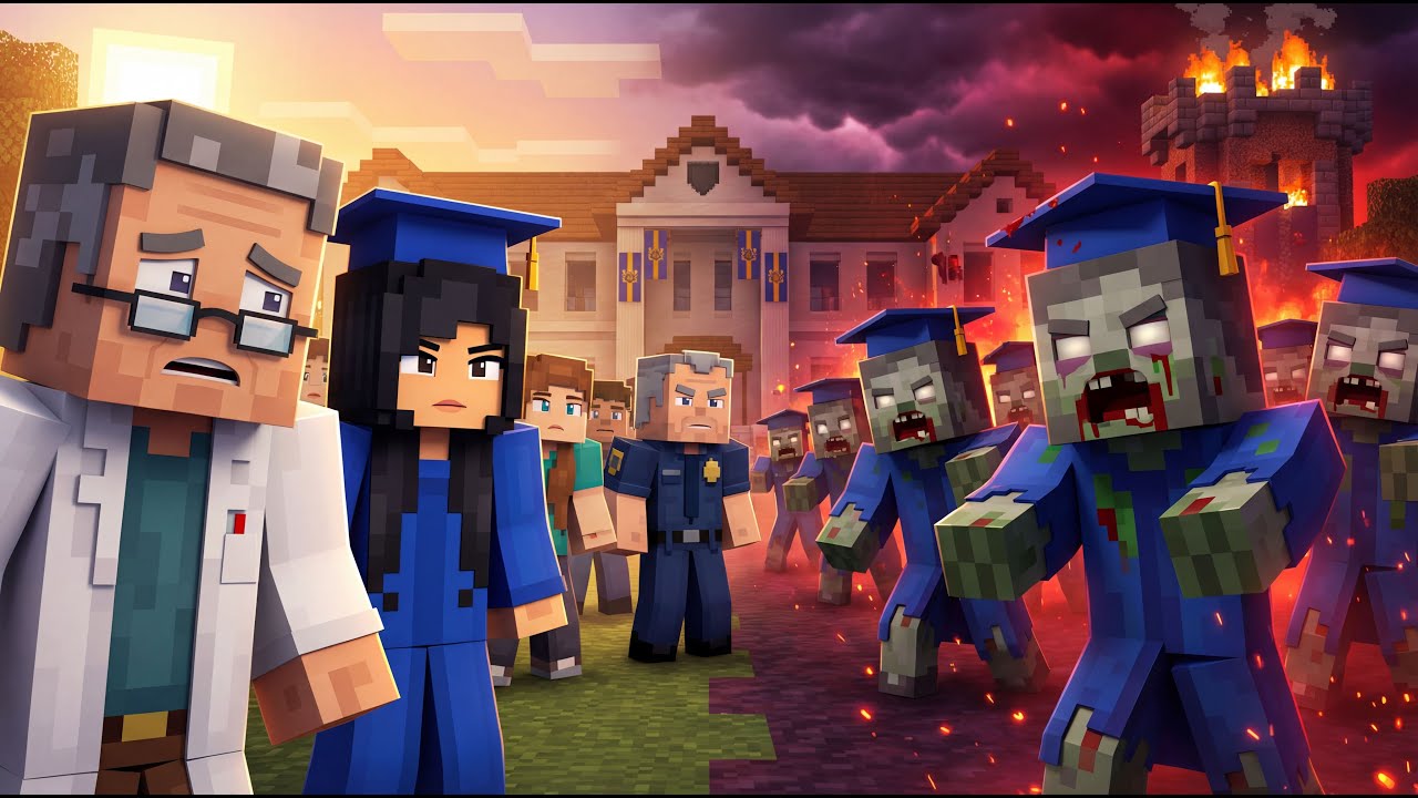 Zombie Graduation: The Scholar's Curse | Minecraft Animation Song | Full Movie