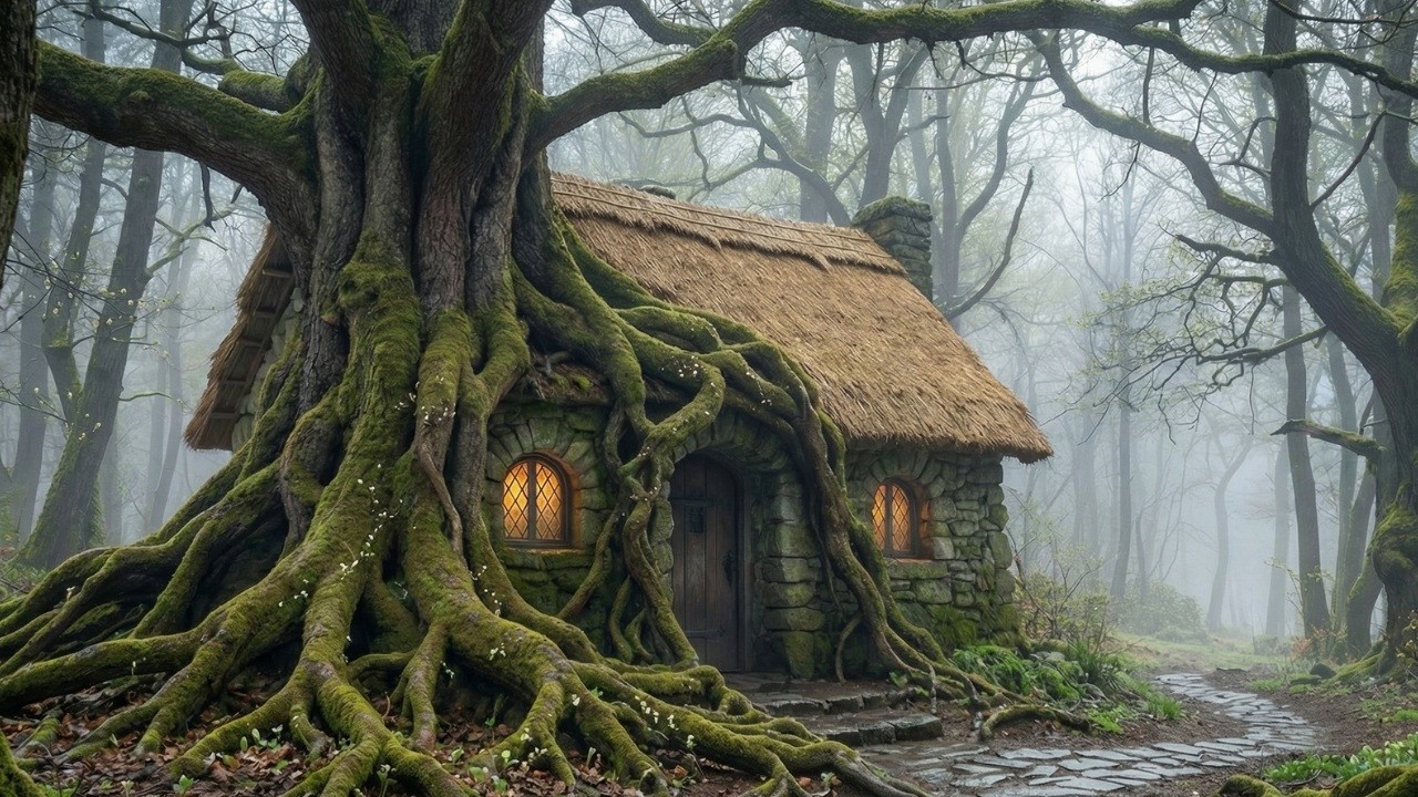 The Treebound Cottage | 3 Hours of Medieval Celtic Ambience of Spring for Calm & Inner Stillness
