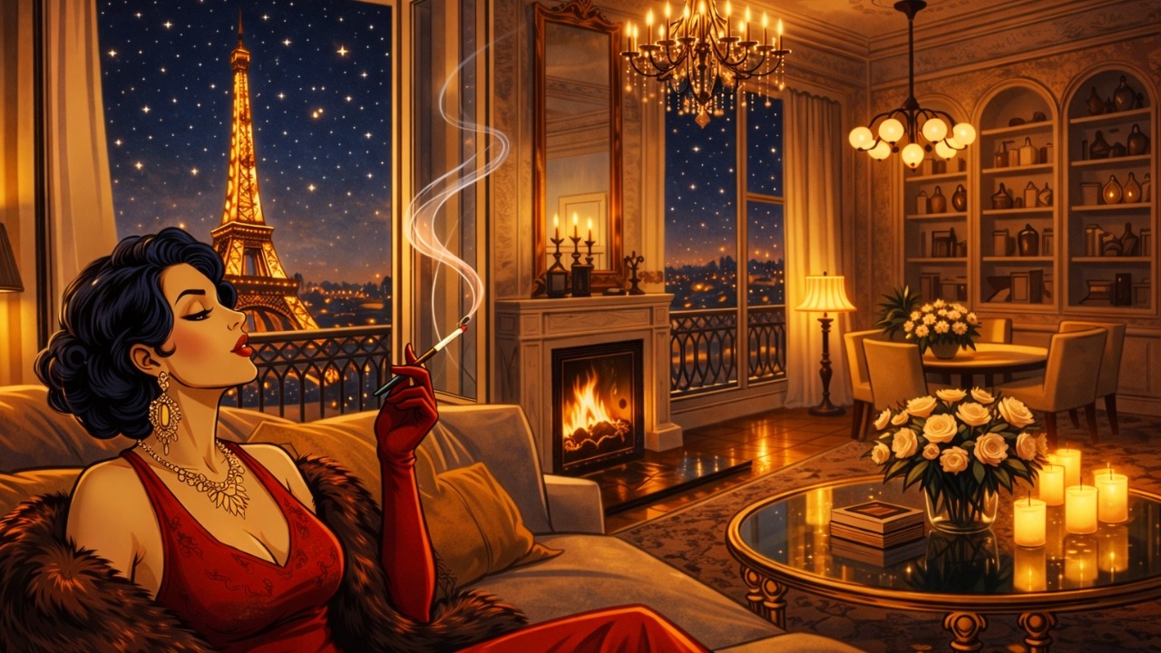 Vintage Jazz on 1940s night | cozy ambience to relax