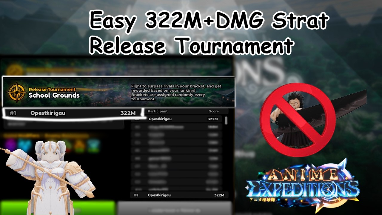 Easiest 322M+DMG Strat Release Tournament in Anime Expedition | Anime Expedition