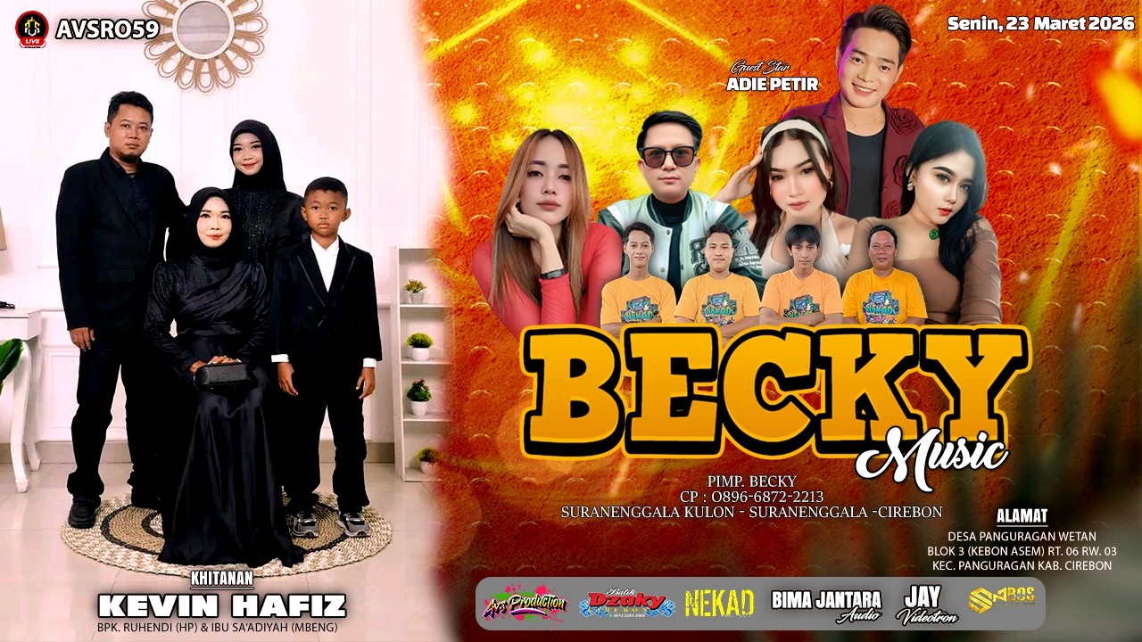 🔴BECKY MUSIC (SIANG) || SENIN, 23 MARET 2026 || PANGURAGAN WETAN -PANGURAGAN-CIREBON