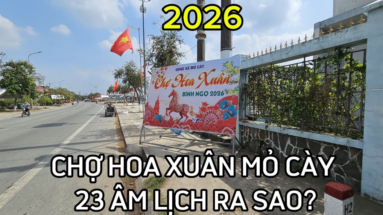 Chợ hoa Xuân Mỏ Cày 23 âm lịch ra sao?