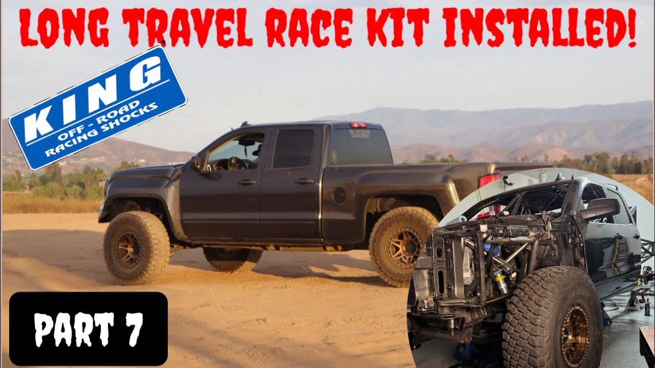 GMC Prerunner gets the wildest long travel kit suspension and king shocks installed! 