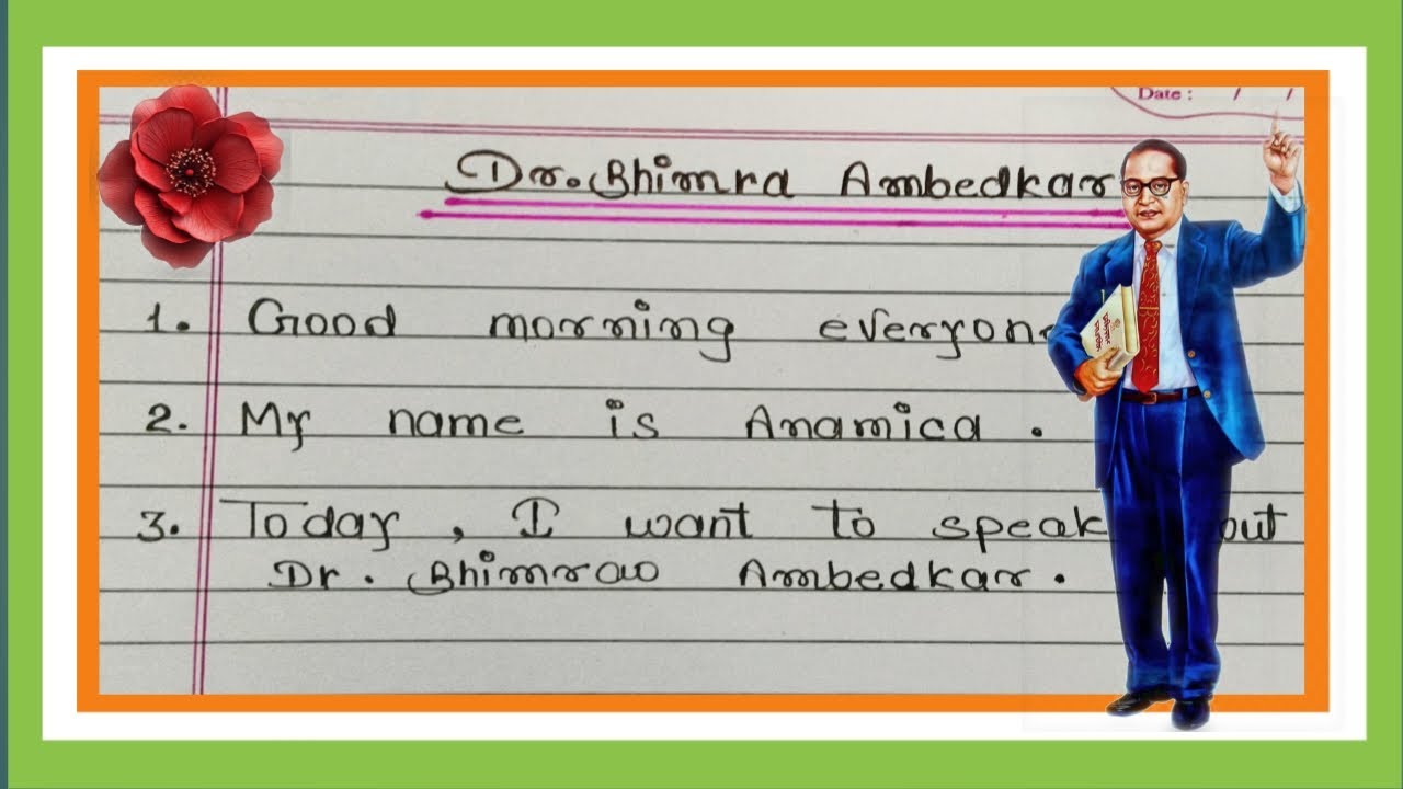 10 Lines Essay on Dr. Bhimrao Ambedkar in English || Short note of Father of Constitution || #shorts