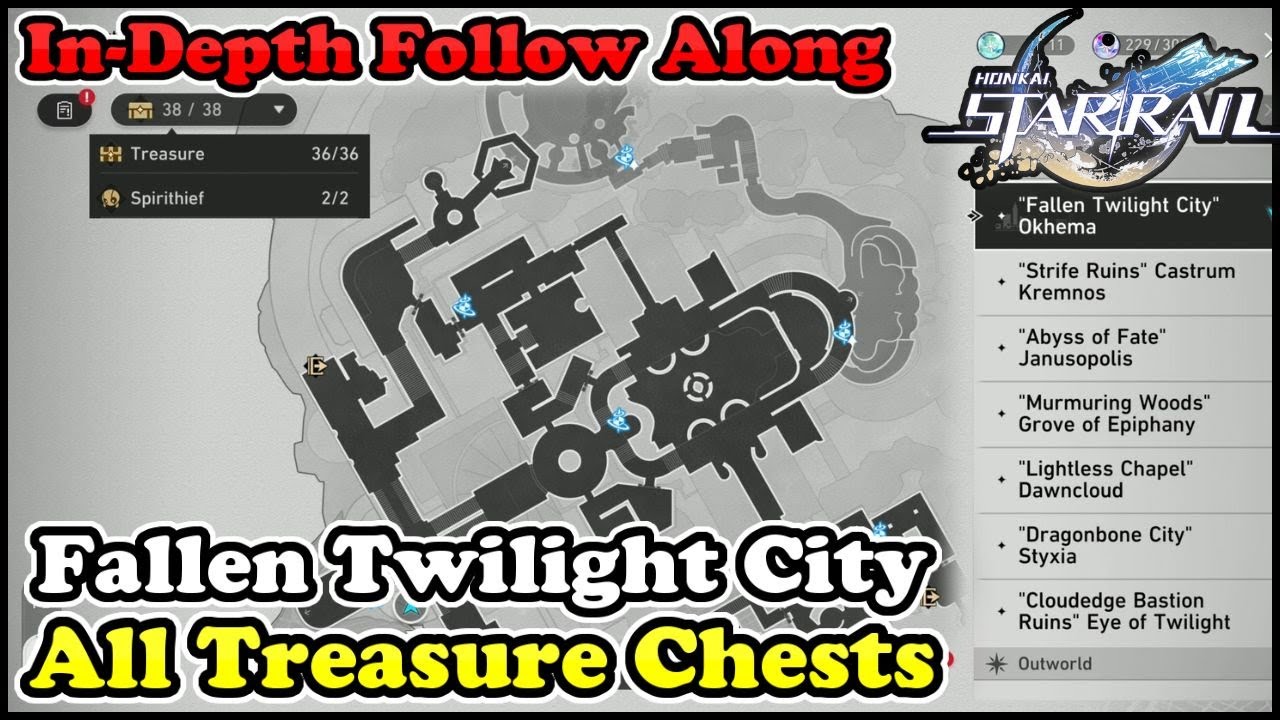 Honkai Star Rail "Fallen Twilight City" Okhema All Chest Locations & Spirithief Location