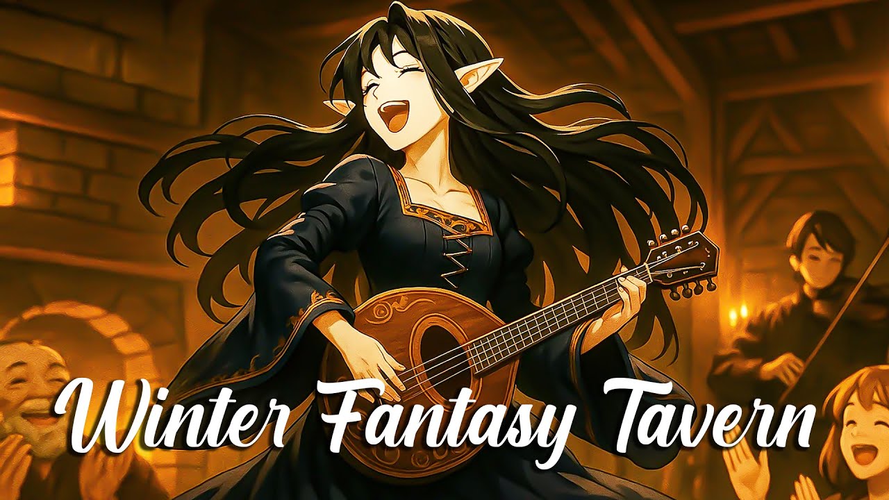 Winter Medieval Tavern Fantasy Music | D&D Peaceful Tavern Music for Sleep, Study, Relaxation Focus