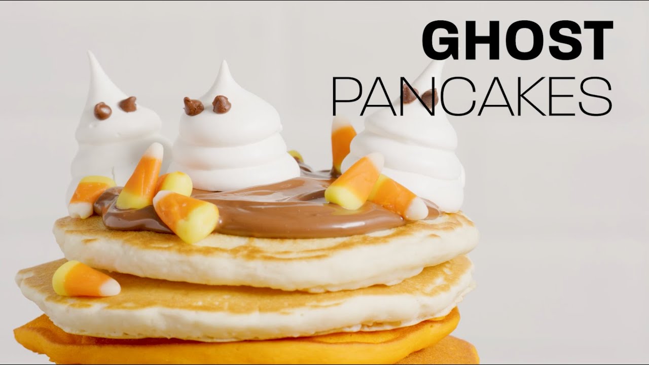 Cute Ghost Pancakes: A Kid-Friendly Halloween Breakfast Recipe | Hy-Vee Seasons