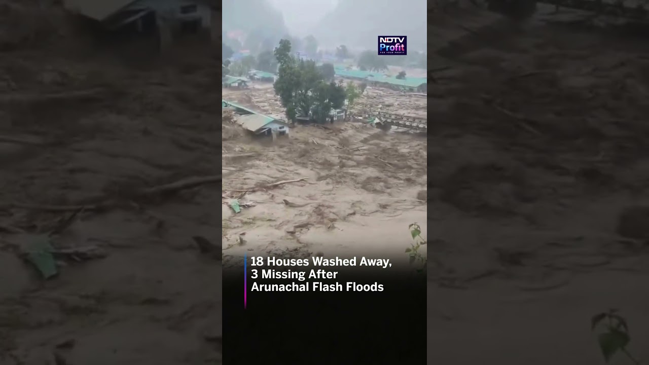Massive Flash Flood Disaster Hits Arunachal, 18 Houses Washed Away, 3 Missing #Shorts