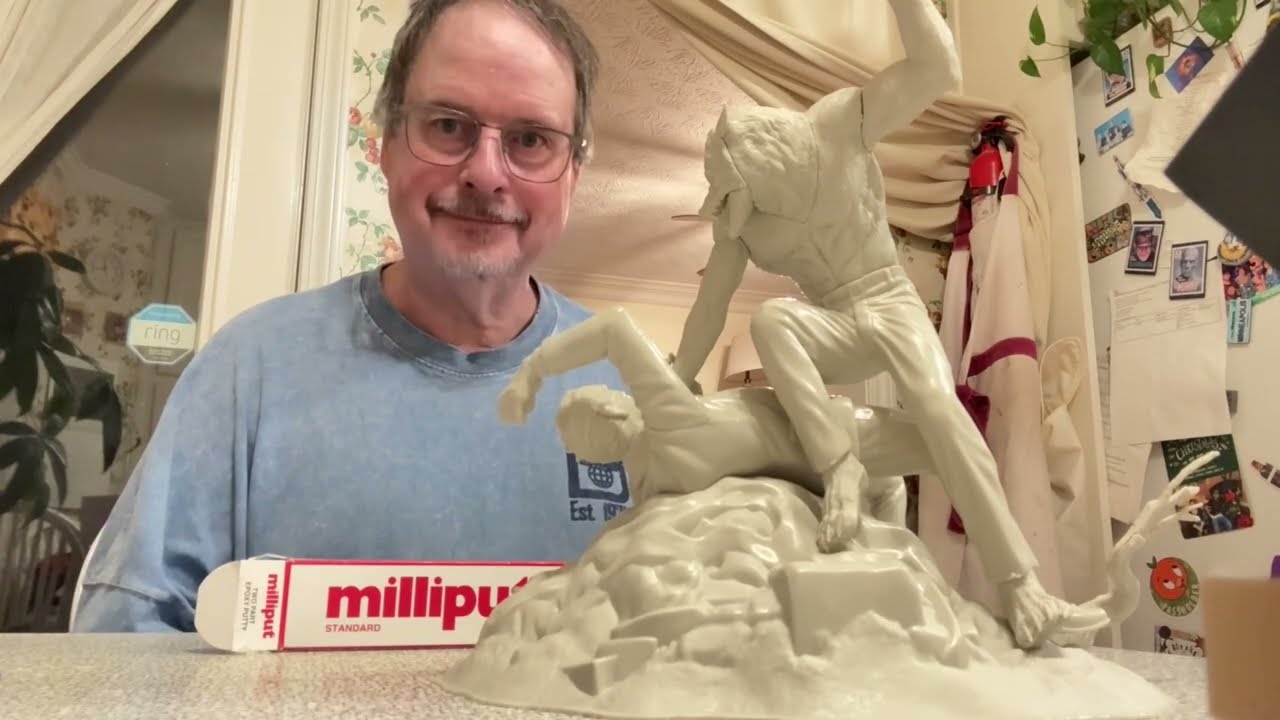 Быстрая сборка «Дракулы встречает Человека-волка» от Moebius Models #Frazetta #scalemodels #moebi...