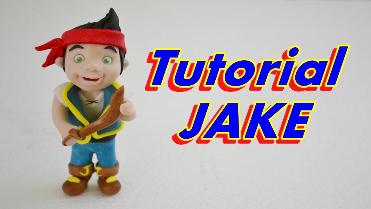 JAKE AND THE NEVER LAND PIRATES CAKE TOPPER FONDANT - TUTORIAL JAKE IL PIRATA PASTA DI ZUCCHERO