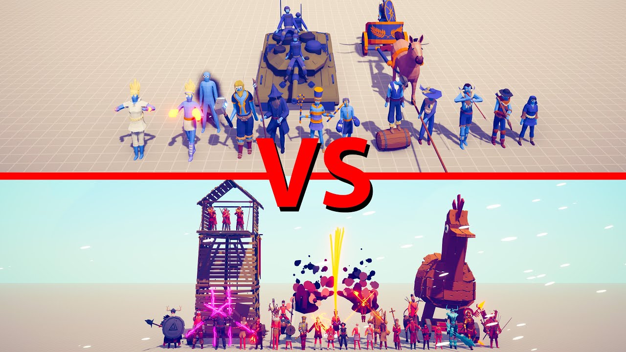 NEW HIDDEN UNITS Team vs LEGACY Team - Totally Accurate Battle Simulator TABS