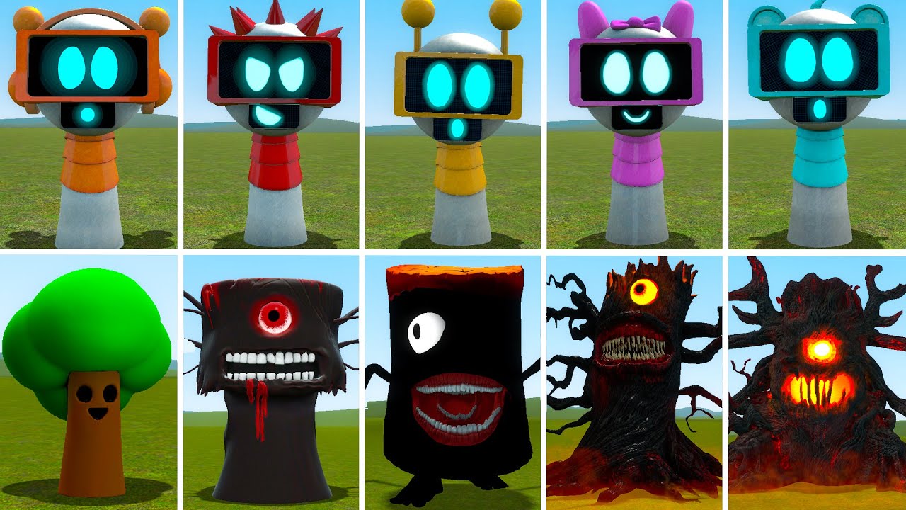 EVOLUTION OF ALL NEW MR TREE SPRUNKI VS ALL PHASE OF SPRUNKI ROBOT In Garry's Mod!