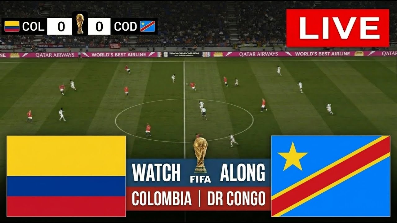🔴LIVE: Colombia vs DR Congo | FIFA World Cup 2026 - Match Tracker & Simulation