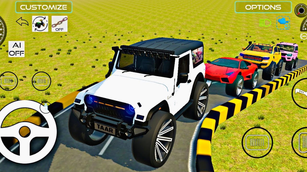 Drive Scorpio s11  and Thar 4x4 in Game 🔥 #scorpio #thar #bolero #fortuner #4x4 #gamingvideos