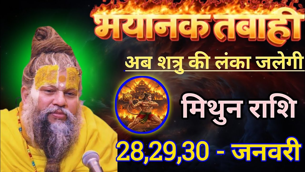 मिथुन राशि भयानक तबाही अब शत्रु की लंका जलेगी/mithun rashi 