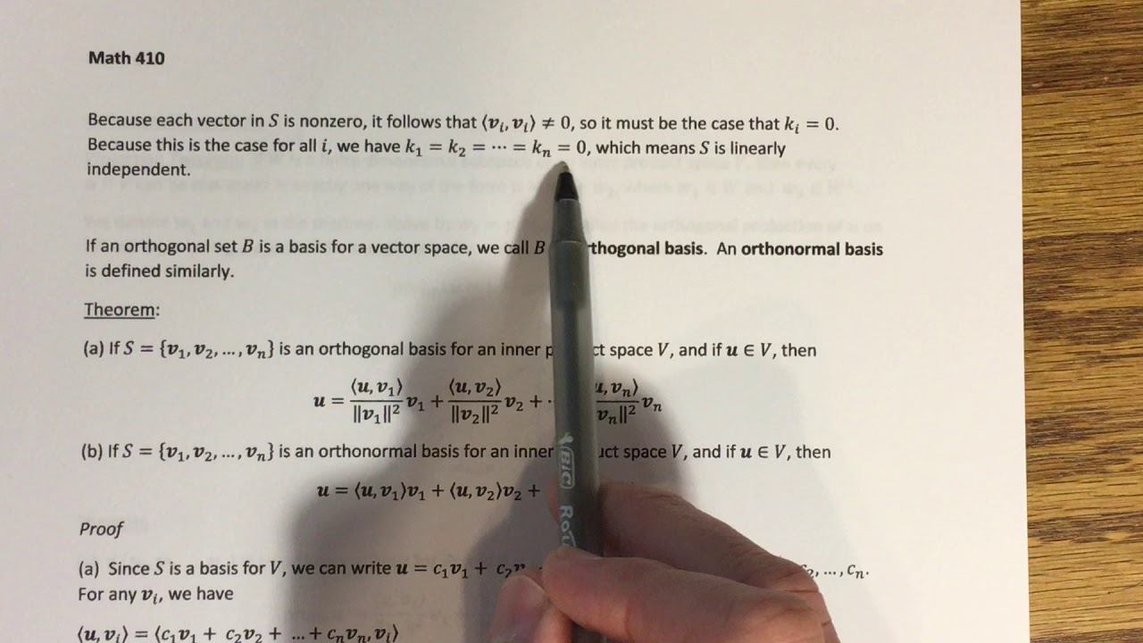 6.3 - Gram-Schmidt Process (Part 1)