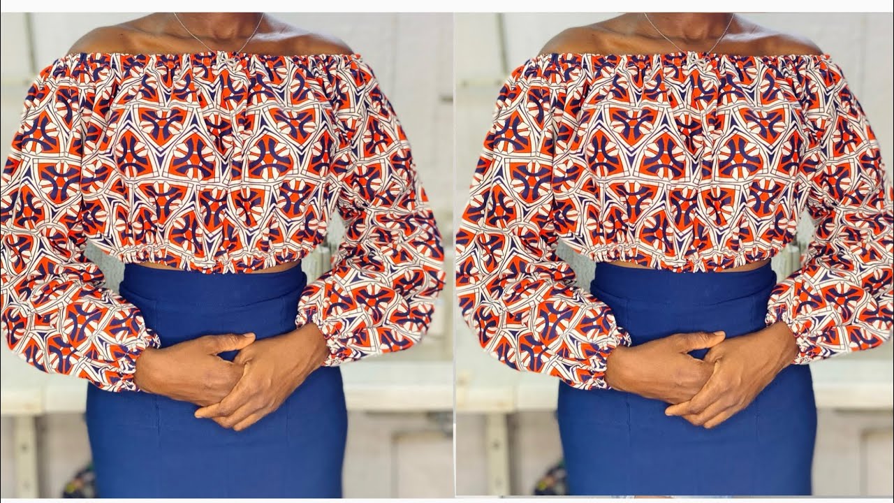 How to Cut and Sew a Simple Off Shoulder Crop Top | Beginners Friendly Tutorial