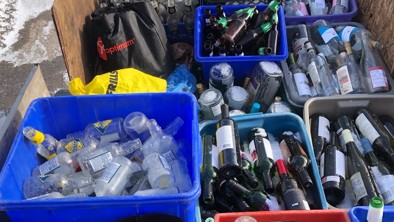 Returning and sorting my glass bottles at the beer store ￼￼