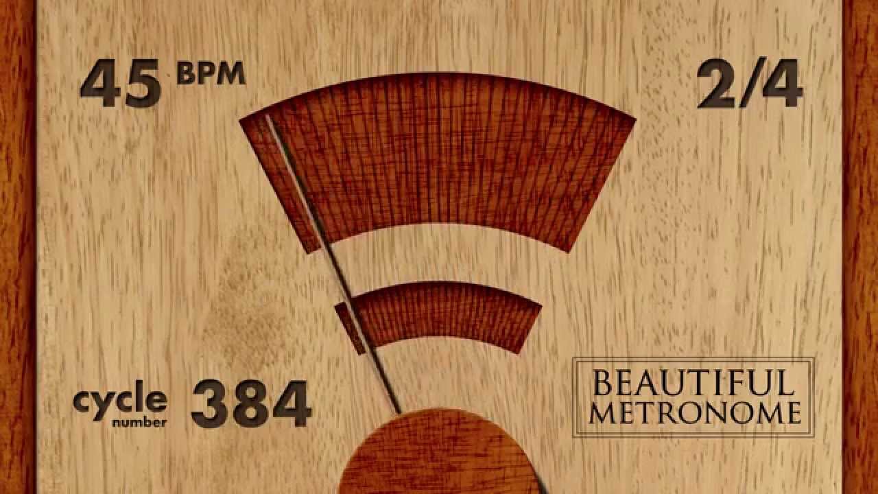 45 BPM 2/4 Wood Metronome HD