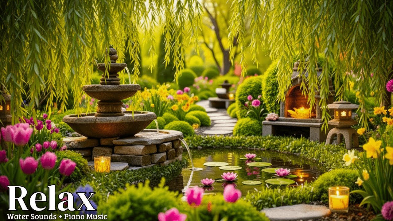 Relaxing Music + Water Sounds for Meditation 🌿 Calming Music for Sleep, Stress Relief, Calm the Mind