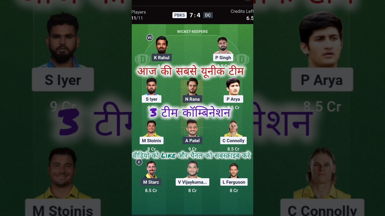 PBKS vs DC Dream11 Prediction | Punjab Kings vs Delhi Capitals | PBKS vs DC Dream11 Team#ipl2026